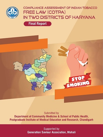 Compliance assessment of Indian tobacco free law (COTPA) in two districts of Haryana