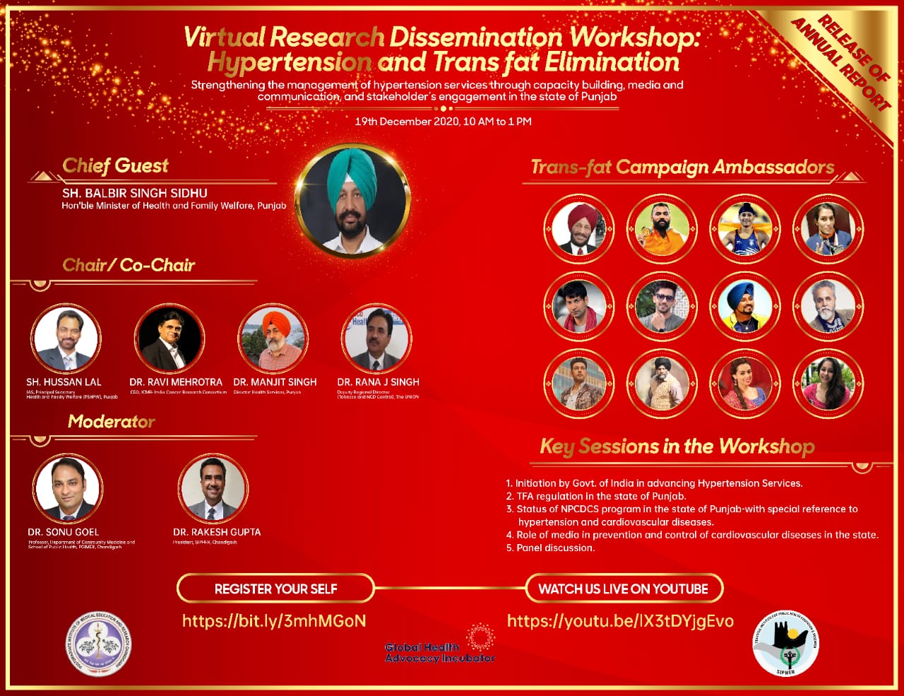 Virtual Research Dissemination Workshop: Hypertension and Trans fat Elimination