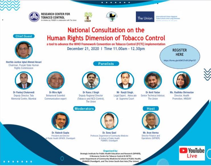 National Consultation on the Human rights dimensions of tobacco control