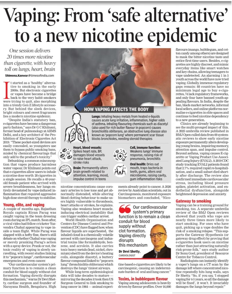 Vaping: From ‘safe alternative’ to a new nicotine epidemic.