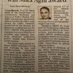 PGI’s doc 1st Indian to win Mira Aghi award