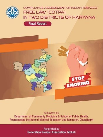 Compliance assessment of Indian tobacco free law (COTPA) in two districts of Haryana