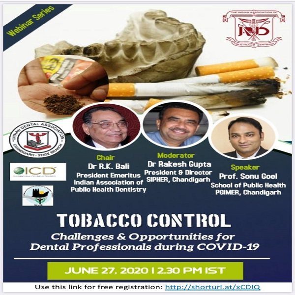 Tobacco Control challenges and opportunities dental professional during COVID-19