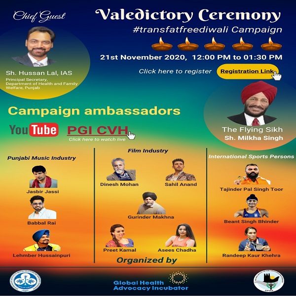 Valedictory ceremony #transfatfreediwali campaign